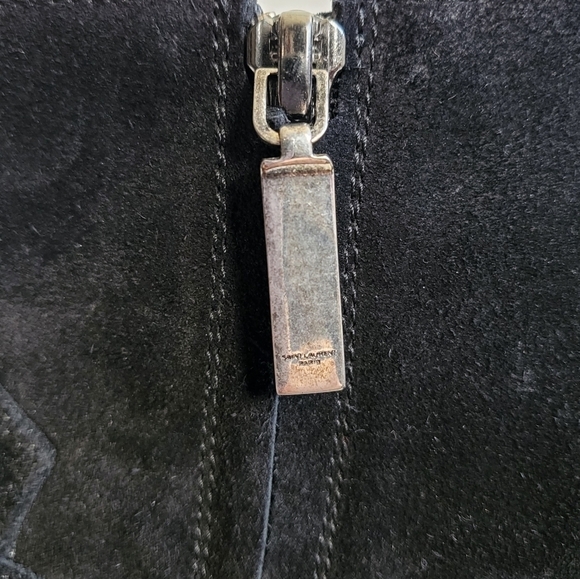 Saint Laurent Hara Suede Strap Black Booties NWT Size 6 US/6 IT - Picture 13 of 14